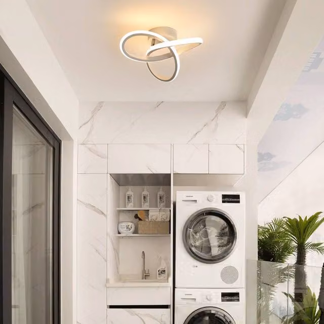 Pheashine Modern LED Ceiling Light, 30W, 3000K Warm White, White – 1