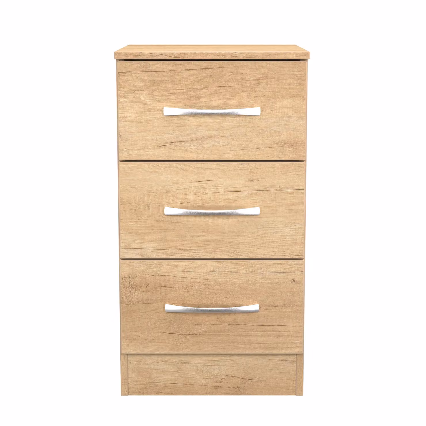 2 U Hampshire 3 Drawer Bedside Cabinet in Light Brown – 2