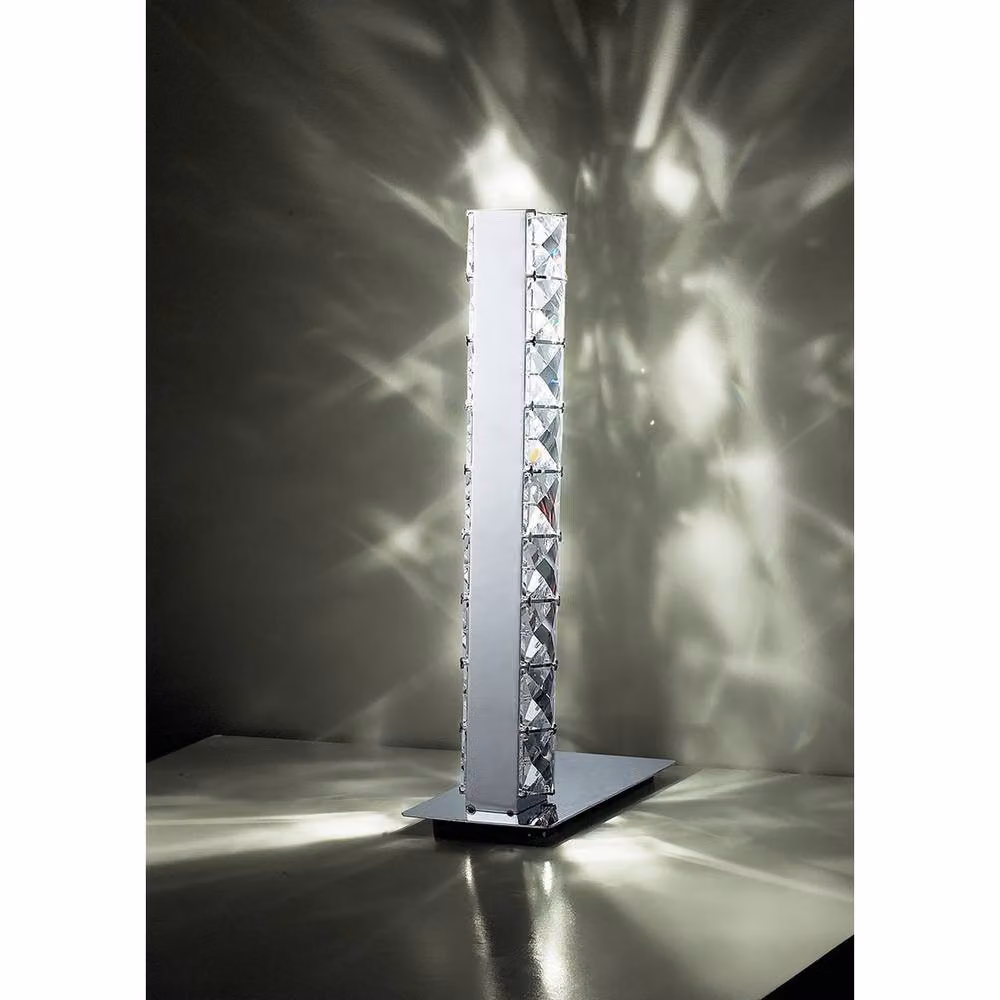 Netlighting Galaxy Table Lamp with Grey Crystal and Polished Chrome Finish, 3W LED, 6000K Cool White – 2