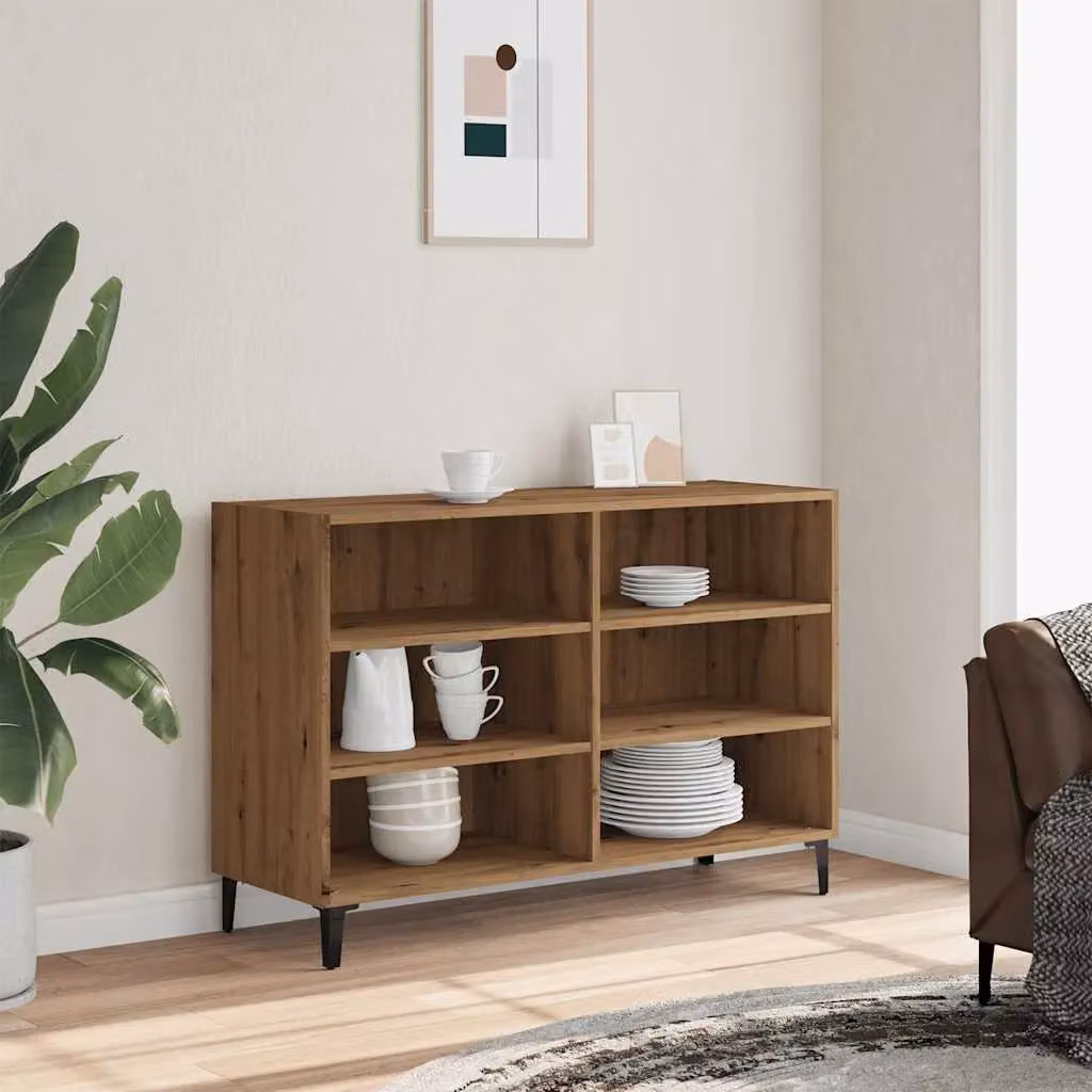 Berkfield Home Artisan Oak Sideboard in Brown, W/D/H: 103.5 x 35 x 70 cm – 2