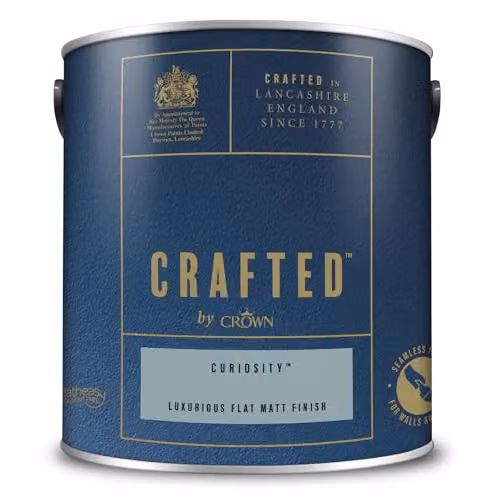 Crown Crafted Curiosity Matt Emulsion Deep Blue Green Water Based Paint 2.5L – 3