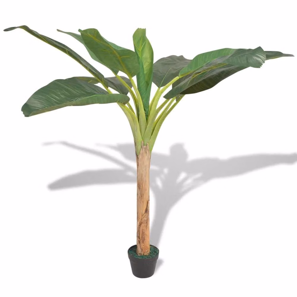 Berkfield Home Artificial Banana Tree Plant with Pot, Green, Height: 150 cm – 2