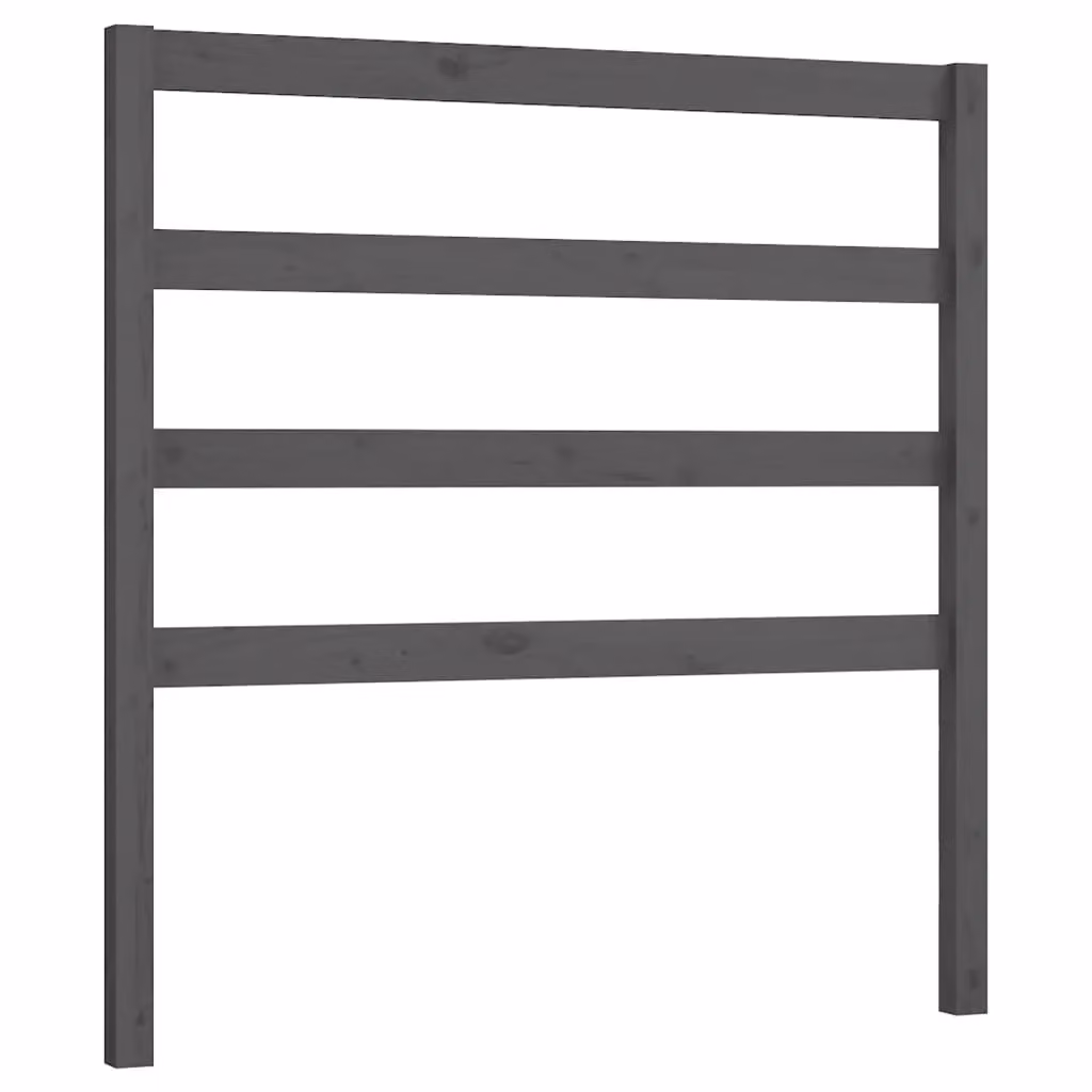 Berkfield Home Grey Rustic Solid Pine Wood Bed Headboard W/D/H: 96 x 4 x 100 cm – 2