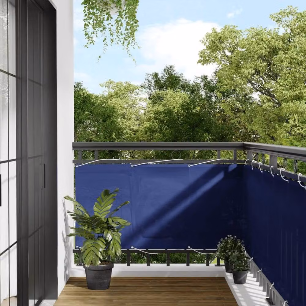 Berkfield Home Versatile Blue Balcony Screen, UV-Resistant Opaque Polyester Oxford Fabric, W: 75 cm, H: 700 cm – 1