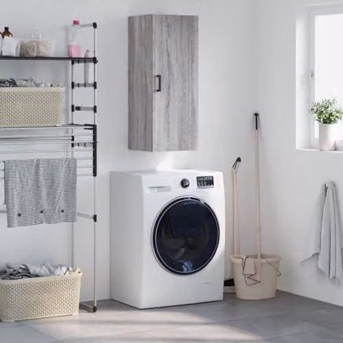 vidaXL Wall Mounted Cabinet in Grey, W/D/H: 34.5 x 34 x 90 cm – 2