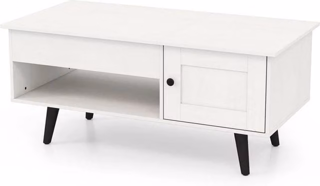 VOGREX White Modern Lift Top Coffee Table with Built-in Storage