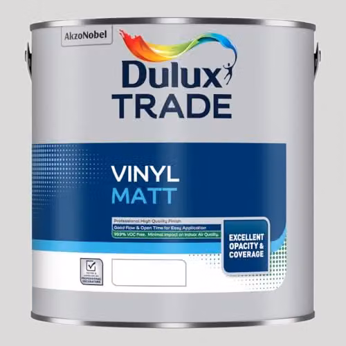 Dulux Trade Vinyl Matt Grey Wisp Water Based Paint 2.5 l