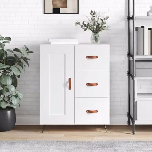 vidaXL White Classic Sideboard in Engineered Wood W/D/H: 69.5 x 34.0 x 90.0 cm – 2