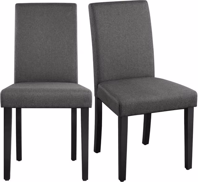 KORVIXA Modern Anthracite Grey Fabric Kitchen and Dining Chairs