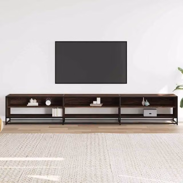 Berkfield Home Brown Oak TV Cabinet, W/D/H: 270 x 40 x 46 cm – 1