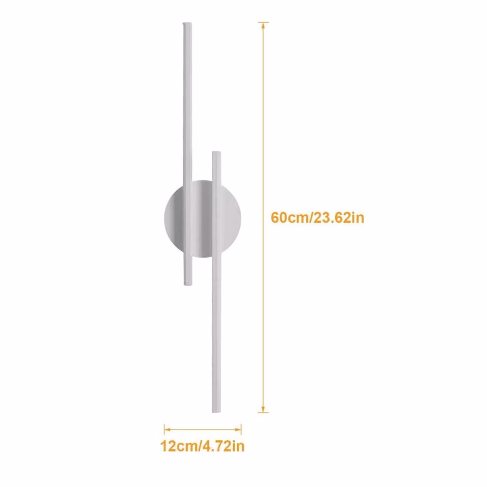 COMELY Modern LED Indoor Wall Light, 24W Aluminium Linear Up and Down Light, White, Warm White 3000K – 3