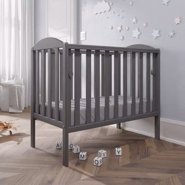 Viculii Space Saver Cot with Mattress in Grey