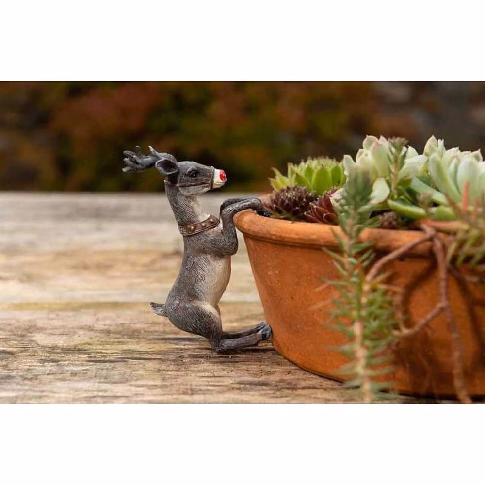 Jardinopia Full Colour Rudolf The Red Nosed Reindeer Christmas Decoration, Grey, L11 x W8.1 x H2.9 cm – 3