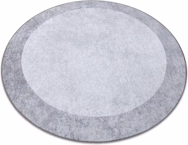 RugsX Miro Round Grey Polyester Rug, Diameter: 80 cm – 1