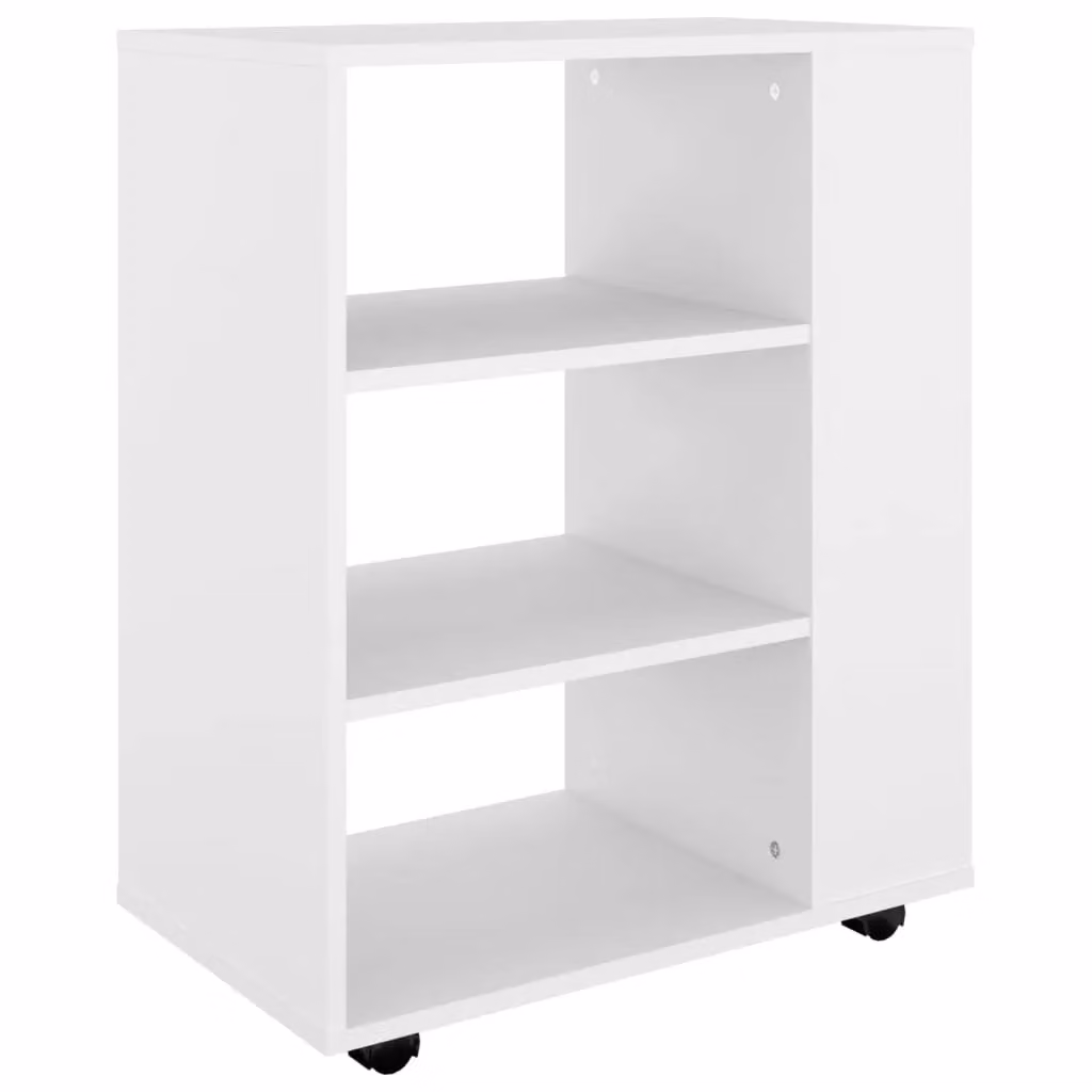 Berkfield Home Rolling Cabinet in White, W/D/H: 60 x 35 x 75 cm – 2