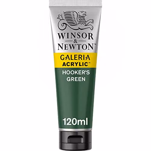 Winsor & Newton Galeria Acrylic Paint, Hooker's Green, 120ml – 2