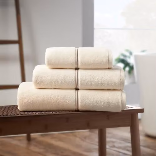 Bianca Zero Twist Cotton Bath Sheet in Beige, W: 90 cm, L: 140 cm – 3