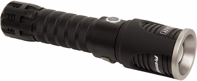 Loops Aluminium Rechargeable LED Torch with 5W Output and Adjustable Focus in Black or Multicolour