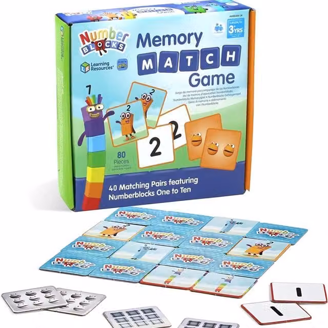 Learning Resources Numberblocks Memory Match Card Game in Multicolour