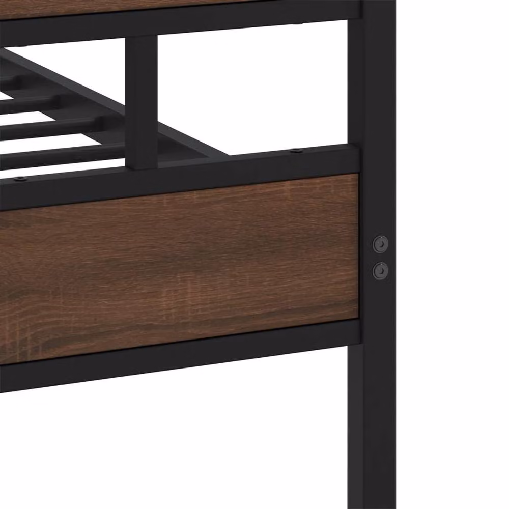 Berkfield Home Elegant Bed Frame with Headboard and Footboard in Brown, W/D/H: 120 x 190 cm – 5