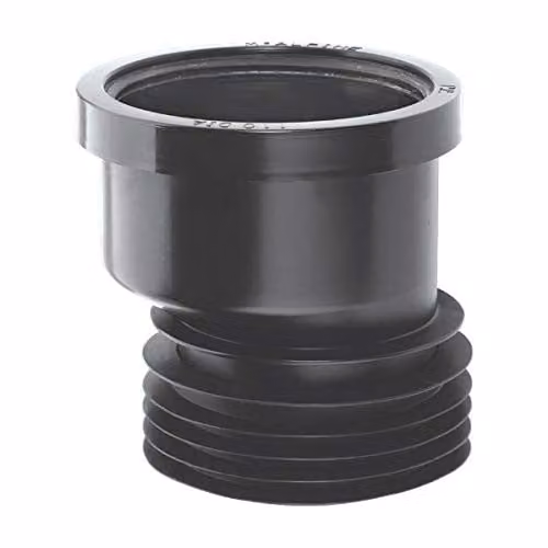 McAlpine Black Offset Drain Connector 4"/110mm DC1BL-OS – 1