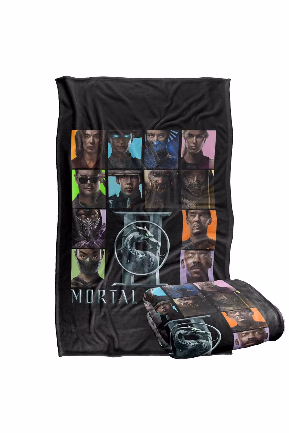 Warner Bros. Mortal Kombat 2 Character Squares Silky Touch Super Soft Fluffy Polyester Throw Blanket, Multicolour, Extra Large – 2