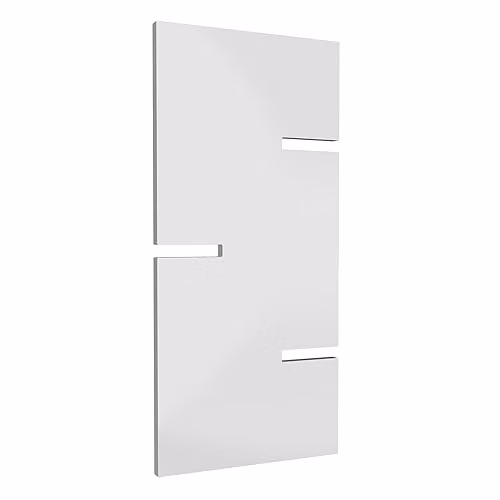 Bathroom Kingdom Fiore White Flat Panel Steel Designer Radiator, H: 179 cm, W: 59 cm