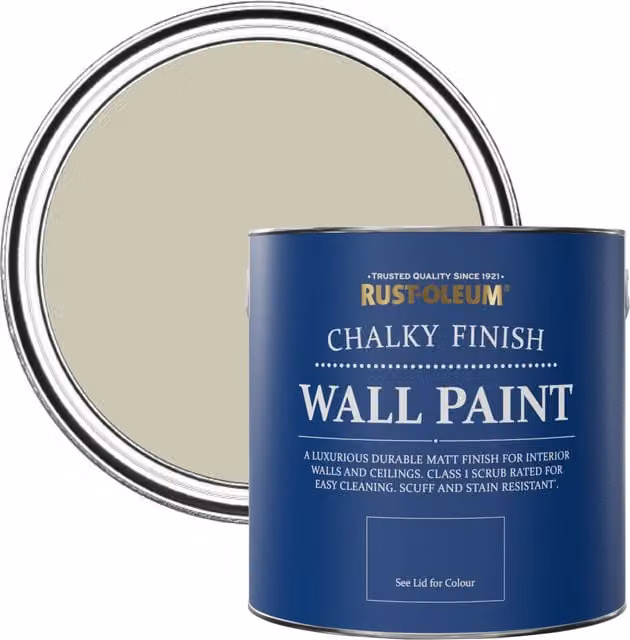 Rust-Oleum Grey and Beige Matt Chalk Wall Paint, 2.5 l
