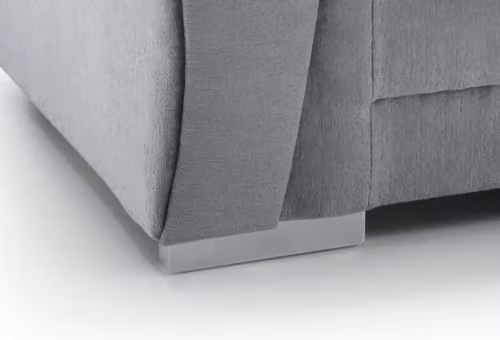 Abakus Direct Verona 3 Seater Sofa in Light Grey Crushed Chenille, W/D/H: 198 x 88 x 80 cm – 4