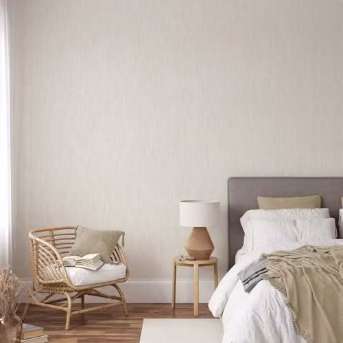 Muriva Hudson Texture Grass Cloth Effect Textured Wallpaper in Cream – 2