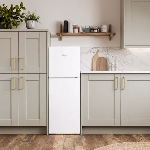 Willow 138L Top Mount Small Fridge Freezer in White – 2
