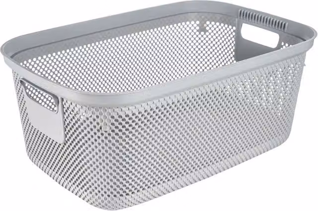 Keeeper Bosse Laundry Basket with Side Handles in Nordic Grey, W: 53 cm, D: 34.5 cm, H: 22.5 cm