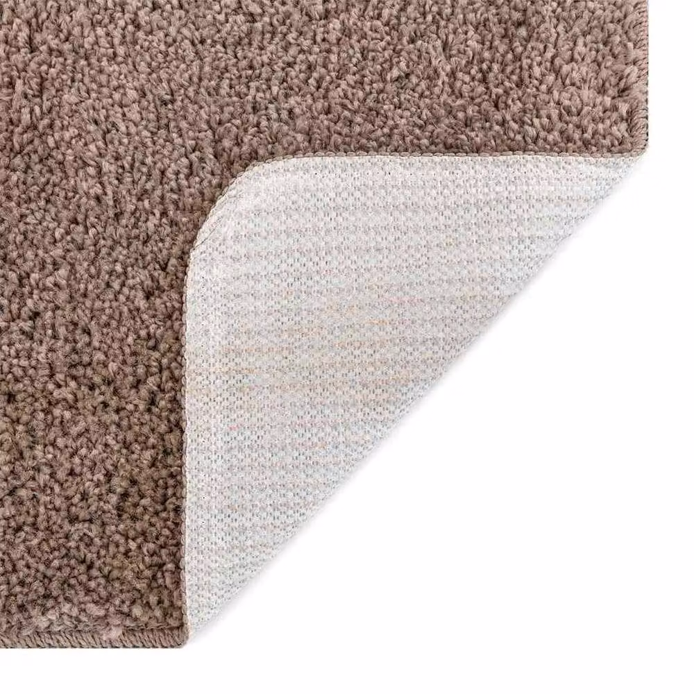 Berkfield Home Soft Rectangular Non-Slip Bath Mat, Brown, W: 60 cm, L: 90 cm – 4