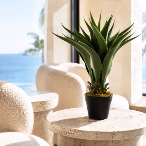 Leaf Design UK Realistic Green Artificial Tropical Palm Tree Tabletop Potted Plastic Plant – 2