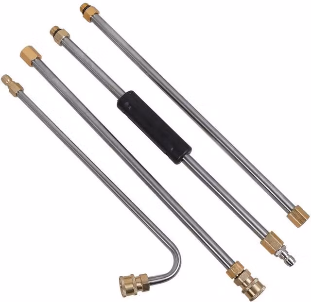 FLAVORA Silver Pressure Washer Gutter Extension Wand