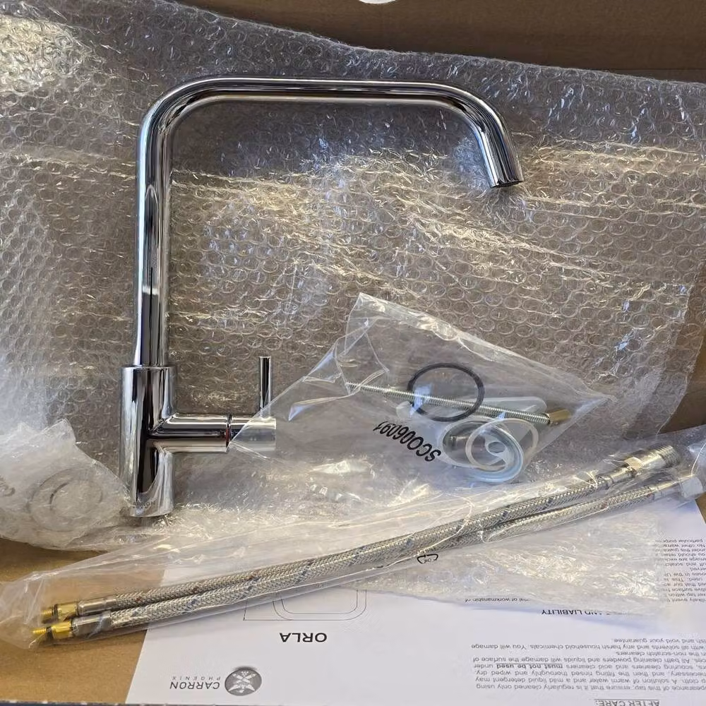 Hinsinc Single Lever Kitchen Mixer Tap in Chrome Silver with Ceramic Disc Technology – 2