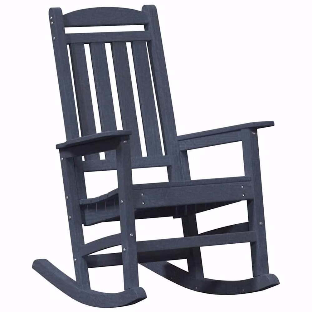 Berkfield Home Navy Blue Garden Rocking Chair with Armrests, W/D/H: 70 x 92 x 108 cm – 2