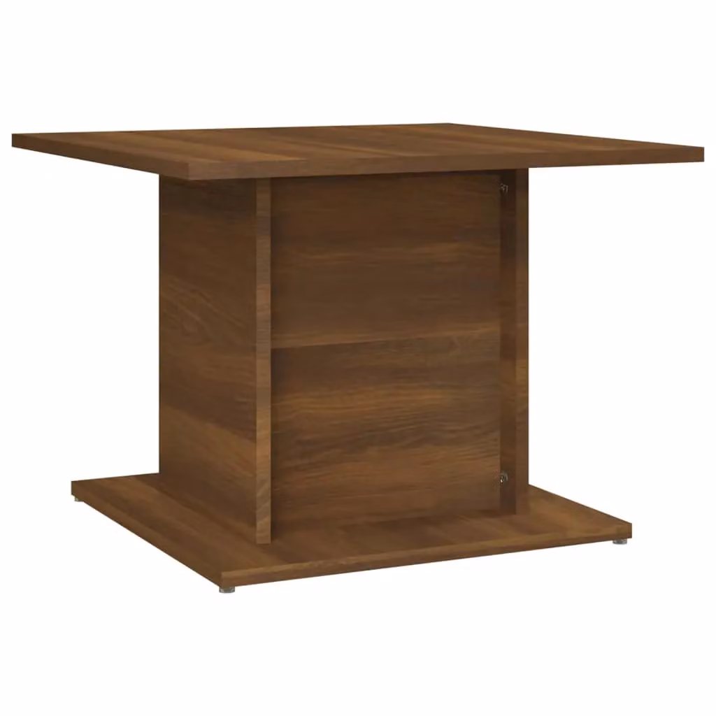 Berkfield Home Square Coffee Table in Brown Oak, W/D/H: 55.5 x 55.5 x 40 cm – 2