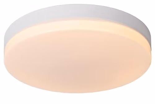 Lucide Biskit White LED Flush Ceiling Light with Motion Sensor for Bathrooms, Diameter: 40 cm – 1