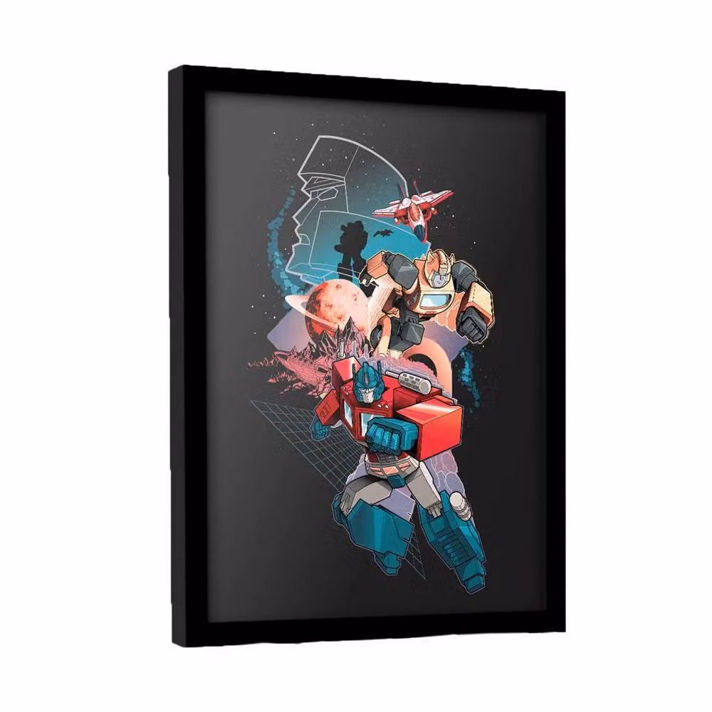 Transformers Utopian Worlds Multicolour Framed Abstract Graphic Paper Poster – 2