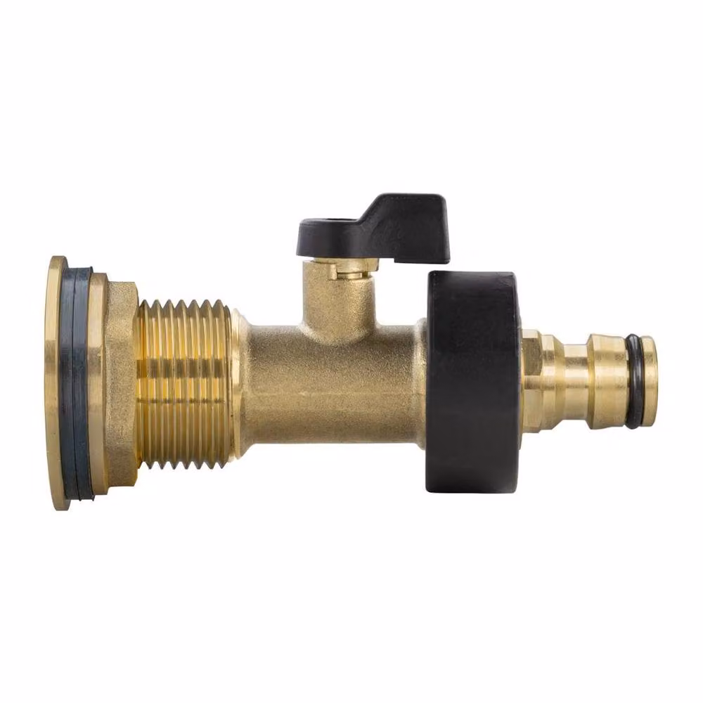 SPETLEK Tank Outlet Adaptor with Brass Tap and Universal Hose Connector, Gold – 2