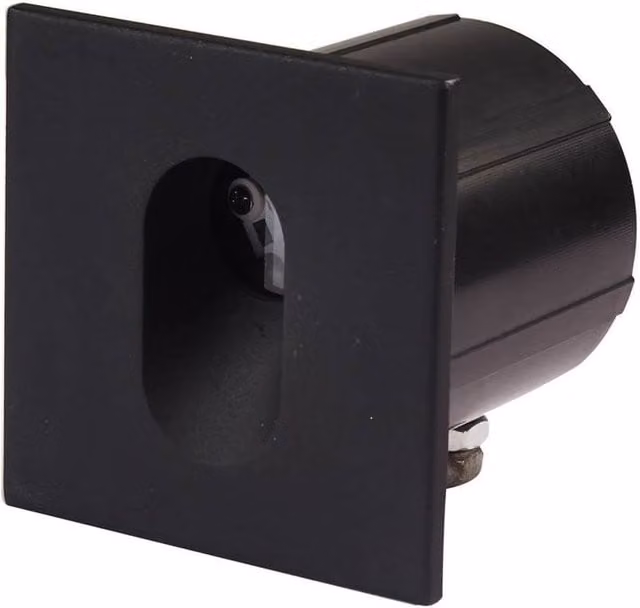 Netlighting Rovato Outdoor Recessed Wall Lamp in Black with Warm White LED Light