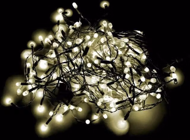 Shatchi 750 LED Warm White Compact Christmas Cluster Lights with Green Cable and Timer