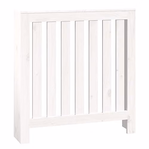 vidaXL White Lacquered Rustic Solid Pine Radiator Cover W/D/H: 79.5 x 19 x 84 cm