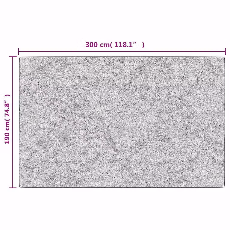 Berkfield Home Washable Stone Look Anti Slip Rug in Black, White and Grey, W: 190 cm, D: 300 cm