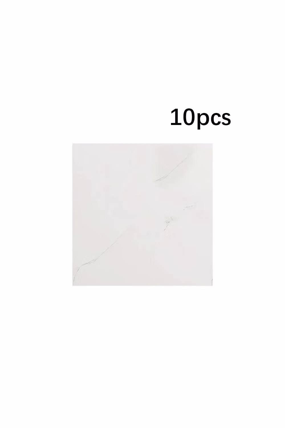 Living and Home 10pcs White Self-Adhesive Marble PVC Wallpapers, W/D/H: 40 x 40 x 40 cm – 2
