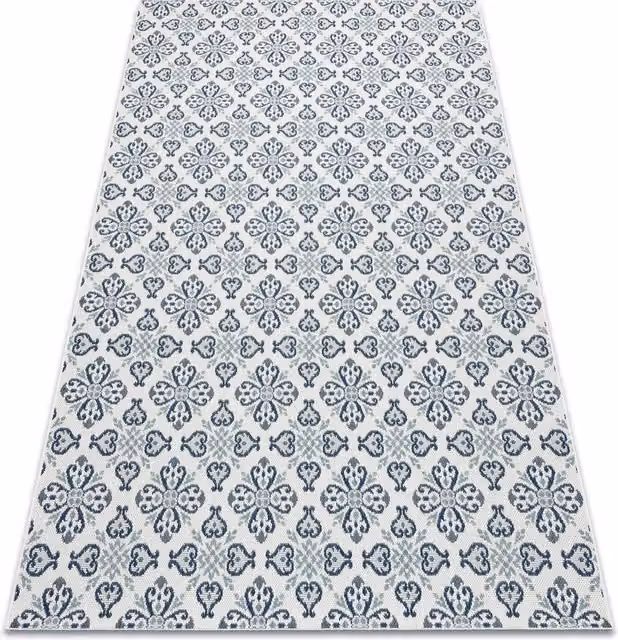 RugsX Mediterranean Flat Weave Colour Rug in White and Multicolour, W: 140 cm, L: 200 cm