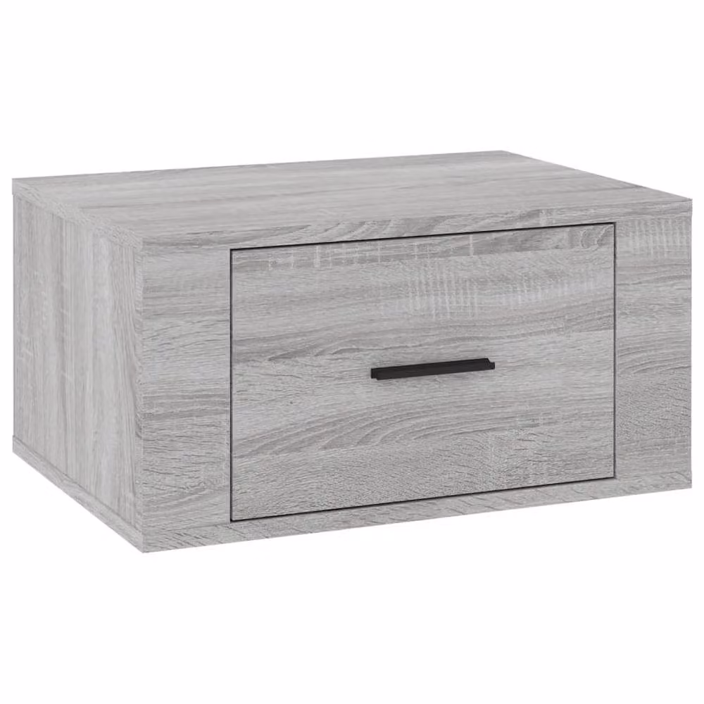 Berkfield Home Elegant Wall-mounted Bedside Cabinet in Grey Sonoma, W: 50 cm, D: 36 cm, H: 25 cm – 2