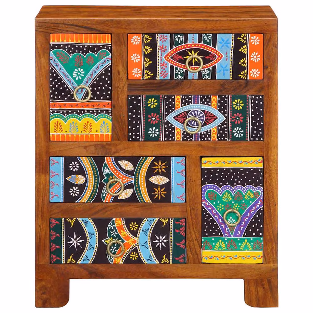 Berkfield Home Multicolour Acacia Wood Sideboard, W/D/H: 50 x 35 x 60 cm – 2