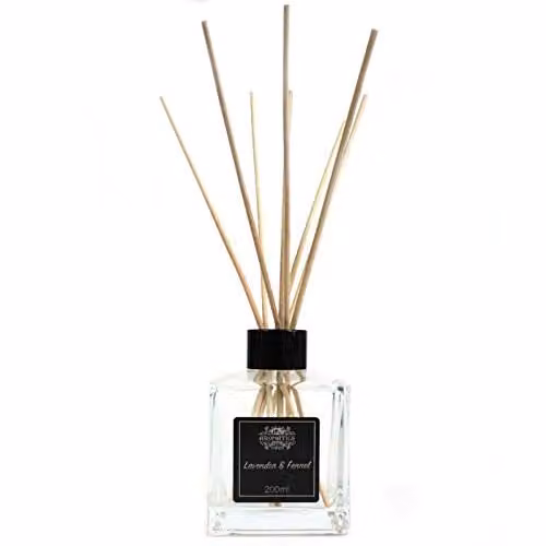 KDMD Lavender & Fennel Essential Oil Reed Diffuser, 200ml, Black – 1
